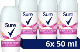 Sure Women Bright Bouquet Roll On Deodorant Antiperspirant, 48 hour sweat and odour protection 50 ml, Pack of 6