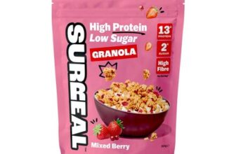 Surreal High Protein Granola Mixed Berry 300g