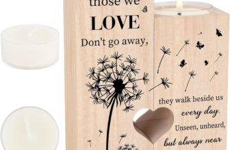 Sympathy Gift Memorial Candle Holder,Wooden Remembrance Candle Holder for Loss of Loved One,Condolence Bereavement Remembrance Gift for Loss of Mum Dad Friend