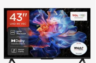 TCL 43V6C 43 Direct LED TV, 4K HDR TV, Smart TV Powered by Google TV