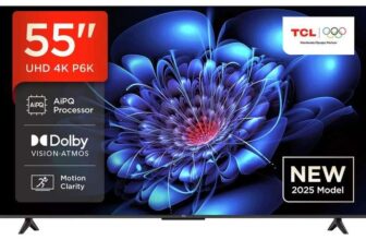 TCL 55 Inch 55P6K Smart 4K UHD TV with Dolby Vision & Dolby Atmos – 2 Year Warranty with code via App