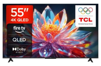 TCL 55T6C-UK 55 Inch QLED 4K HDR TV, Fire TV