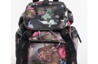 TED BAKER Khaki & Multicolour Floral Backpack