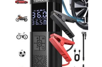 TEMOLA Jump Starter Power Pack, 150PSI Car Battery Booster
