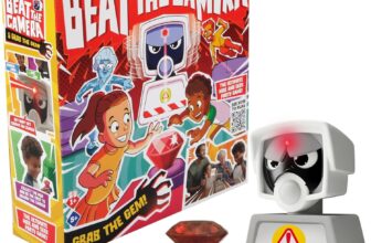 TOMY Games Beat the Camera – Sneak Past Security, Steal Gem, Disable Alarm – Treasure Hunt Birthday Party and Family Indoor Games – for Kids 3 Years