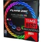 TOSY Flying Disc Toy, 16 Million Colours RGB LEDs, Extremely Bright, Smart Modes, Rechargeable, Waterproof – Sold by TOSY UK Store / FBA