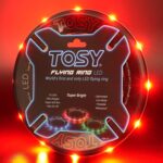 TOSY Flying Ring – 12 monocolor LEDs, Super Bright, Lost Mode, Auto Light Up, Easter Gift for Kid/Teen/Boy/Girl, Safe, Waterproof, Pool/Beach/Camping Toy (red)