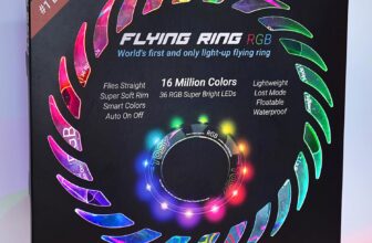 TOSY Flying Ring – 36 RGB Multicolor LEDs, Super Bright, Lost Mode, Auto Light Up, Easter Basket Stuffers Gift for Kid/Teen/Boy/Girl, Safe, Waterproof, Pool/Beach/Camping Toy