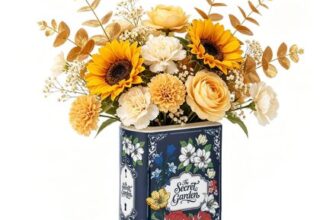 TWINKLEMON Book-Shaped Ceramic Flower Vase