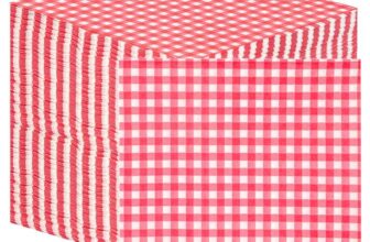 Table Fun 100 x Soft Red Gingham Paper Napkins