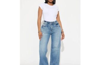Tall Nova 90s Baby Basic Stretch Wide Leg Jean – Medium Wash