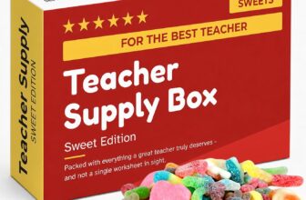 Teacher Gifts for Women & Men Funny Teacher Supply Box with Fizzy Sweets 70g Thank You Teacher Gifts End of Year, Christmas, Leaving Sweet Edition Novelty Gift Set