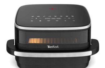 Tefal Easy Fry Pizza 4.5L Air Fryer, 8-in-1, Viewing Window, Black Extra Crisp, Roast, Bake, Reheat, Dehydrate.