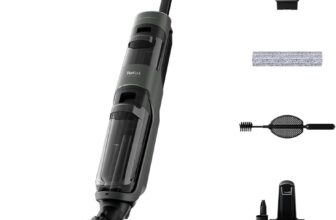 Tefal X-Clean 4 Cordless Wet and Dry Vacuum Cleaner, 50-Min Battery 2-in-1 Cleaning, Simple Self-Cleaning, Smart Sensor, Self-Propelled Brush-Roll, Edge Cleaning, Grey, GF5035M0