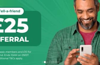 Tell-a-Friend Bonus – £20 Cashback & £10.00 Sign Up Bonus for Your Friend (When Friend Reaches £10 Cashback) – £25 for Plus Members