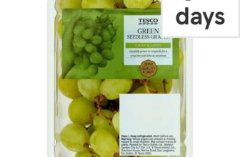 Tesco Green Seedless Grapes Pack 500G clubcard price