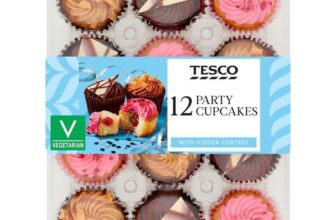 Tesco Party Cupcakes – Vanilla, Chocolate, Raspberry 12 Pack – Clubcard Price