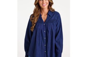 Textured Button through Shirt