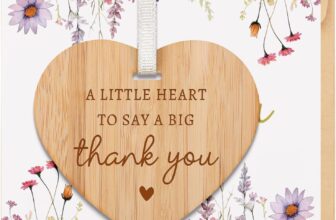 Thank You Cards for Teacher,Thank You Gift for Women with Envelope, Appreciation Card 15 15cm with Wooden Heart Plaque for Teacher Mentor Nurse Doctor Wedding Friend Colleagues