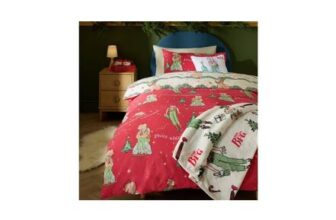 The BFG Christmas Red & White Kids Bedding Set – Single
