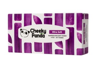 The Cheeky Panda Bamboo Balsam Tissues Box 64 Facial Tissues Soothing Aloe Vera