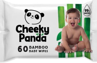 The Cheeky Panda Bamboo Biodegradable Baby Wipes 99% Purified Water, Suitable for Sensitive Skin Dermatologically Tested