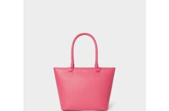 The Collier Leather Tote in Cerise