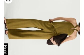 The F&F Edit Wide Leg Drawstring Co-Ord Trousers in Olive