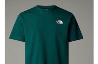 The North Face Mens Short Sleeve Redbox Celebration T-Shirt in Deep Green
