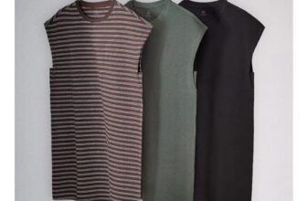 The Set 3 Pack T-Shirt Dress Brown Stripe/Khaki/Chocolate Brown