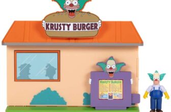 The Simpsons Krusty Burger Playset by Jakks Pacific, Includes 6.35 cm Krusty the Clown Articulated Mini Figurine