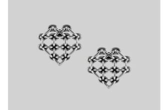 The Supreme Heart Chain Earrings – Silver
