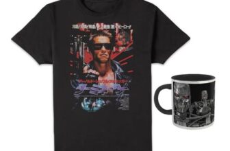The Terminator Japanese Movie Poster Mens T-Shirt and Terminator Mug Bundle