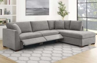 Thomasville Miles Grey Fabric Corner Sofa with Power Footrests in 2 Configurations