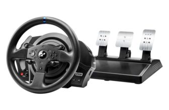 Thrustmaster T300 RS GT Wired Racing Wheel with Force Feedback Sim Racing Bundle with 3-Pedal Set and Cables