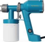 Tilswall Paint Sprayer, Upgraded Ultra-Light Electric Paint Spray Gun with 2 Nozzles & 3 Patterns Easy to Clean for Fences, Sheds, Walls, Ceilings, Furniture, Cabinets, Garden & DIY (Blue)