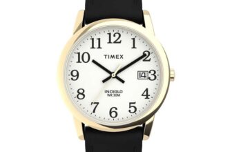 Timex Mens Easy Reader 35mm Date Window Leather Strap Watch