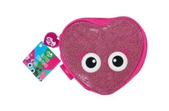 Tinc Novelty Heart Shape Glitter Coin Purse With Carry Handle