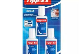 Tipp-Ex Rapid Correction Fluid, Quick-Dry Liquid, Pack of 3