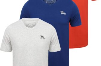Tokyo Laundry Mens 3 Pack Plain Combed Cotton Tee T-Shirt Top Plain Mix Colours