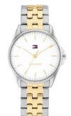 Tommy Hilfiger Womens Two Tone Watch & Heart Pendant Bracelet Gift Set