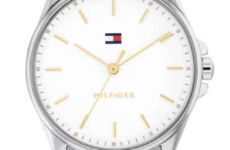 Tommy Hilfiger Womens Two Tone Watch & Heart Pendant Bracelet Gift Set