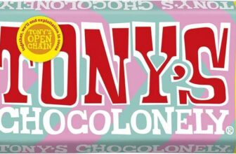 Tonys Chocolonely Everything Bar – Milk Chocolate, Crunchy Caramel, Almonds, Pretzel, Nougat and Sea Salt – 180g, Fairtrade