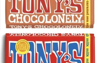 Tonys Chocolonely Milk Caramel Sea Salt Chocolate Bar – 180g Belgian Fairtrade / Milk Chocolate Original 180g