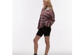 Topshop Petite Basic Legging Short in Black
