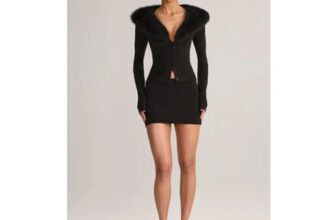 Tova Knit Mid-Rise Mini Skirt in Black