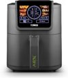 Tower 8L AIRX Digital Single Basket Air Fryer with A.I. & Vortx Technology, 6 Cooking Pre-sets, Space Saving Design, 60 Minute Timer, 1500W, Grey, T17158
