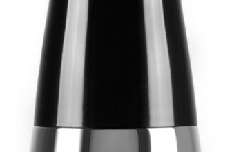 Tower T847004B Electric Salt and Pepper Mills, Battery Operated with Adjustable Ceramic Grinders, Black and Chrome