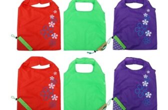 Toyvian Foldable Waterproof Fruit-Style Reusable Tote Bags, 6-Pack