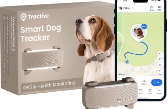 Tractive Smart Dog Tracker 2025 Edition Real-time GPS Tracking Escape & Health Alerts Vitals Monitoring Market Leader (Brown)